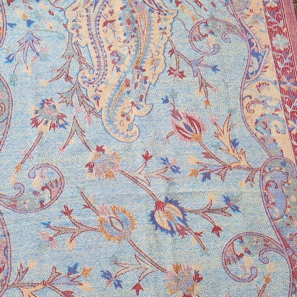 PASHMINA PAISLEY SCARF WITH FRINGE - Picture 8 of 9